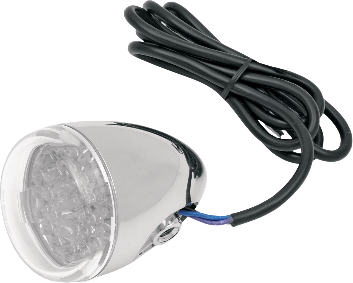 CHRIS PRODUCTS Turn Signal - Red LED / Chrome/Clear 2020-0353