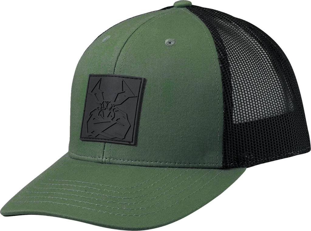 MOOSE OFFROAD Agroid Embossed Hat - Moose Agroid Embossed Hat / Green/Black / One Size 2501-4009