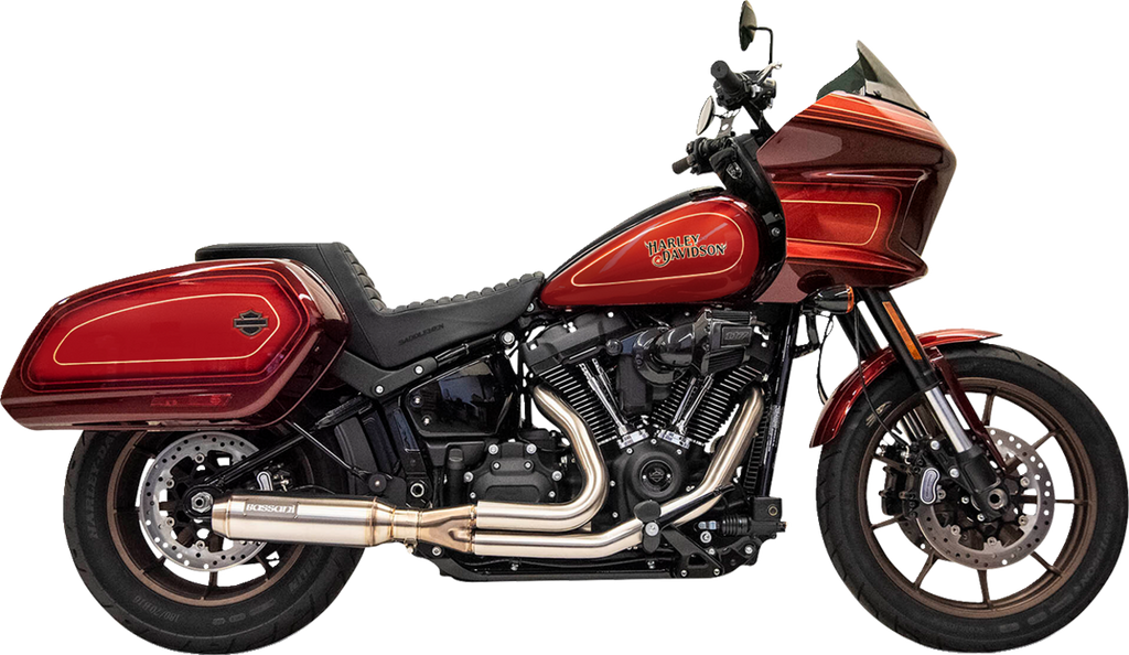 2-into-1 Stainless Exhaust System with 4" Super Bike Muffler