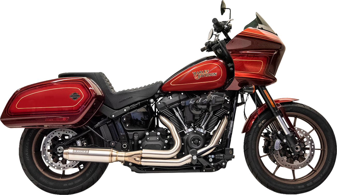 2-into-1 Stainless Exhaust System with 4" Super Bike Muffler