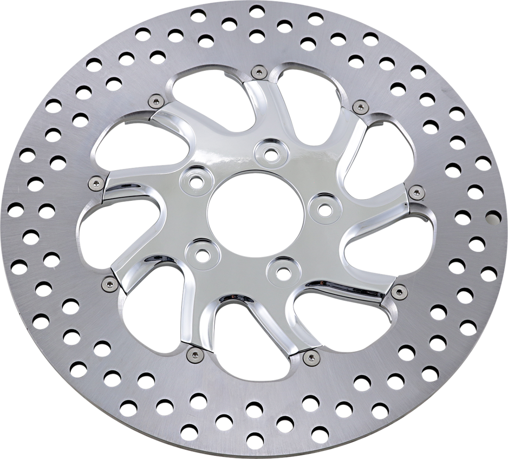 PERFORMANCE MACHINE (PM) Two-Piece Brake Rotor - Brake Rotor / 11.8" / Torque / Chrome 1710-1608