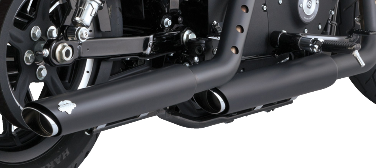 3" Twin Slash Slip-On Mufflers - Black