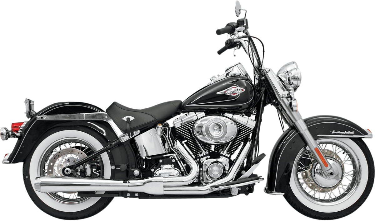 2:1 Exhaust - Black - Long - Softail