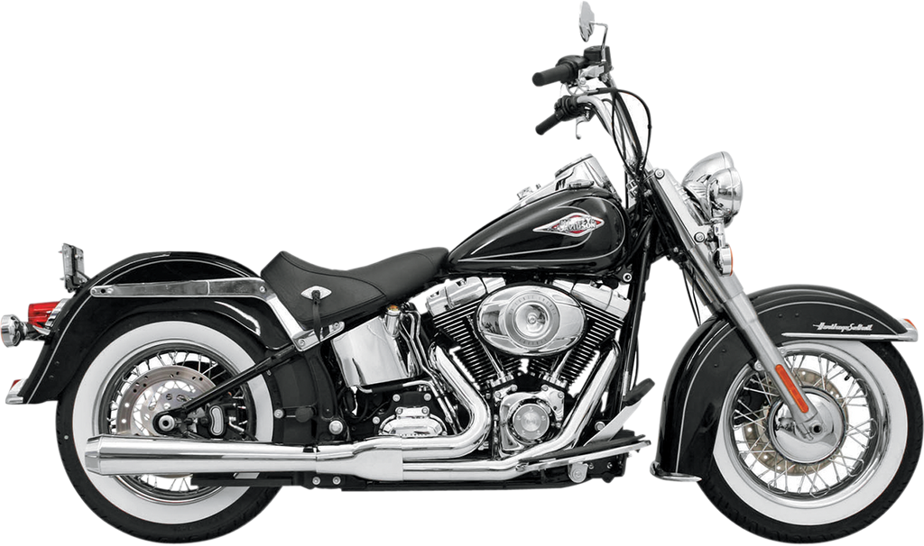 2:1 Exhaust - Black - Long - Softail