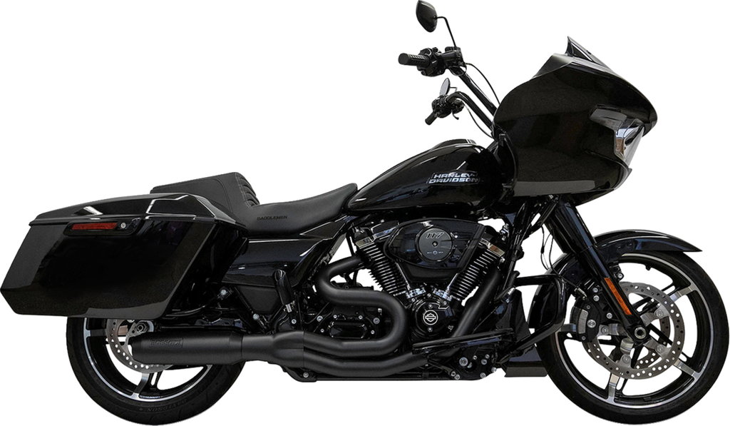 2-into-1 Mid-Length Super Bike Exhaust System - 4" Muffler - M8 Touring