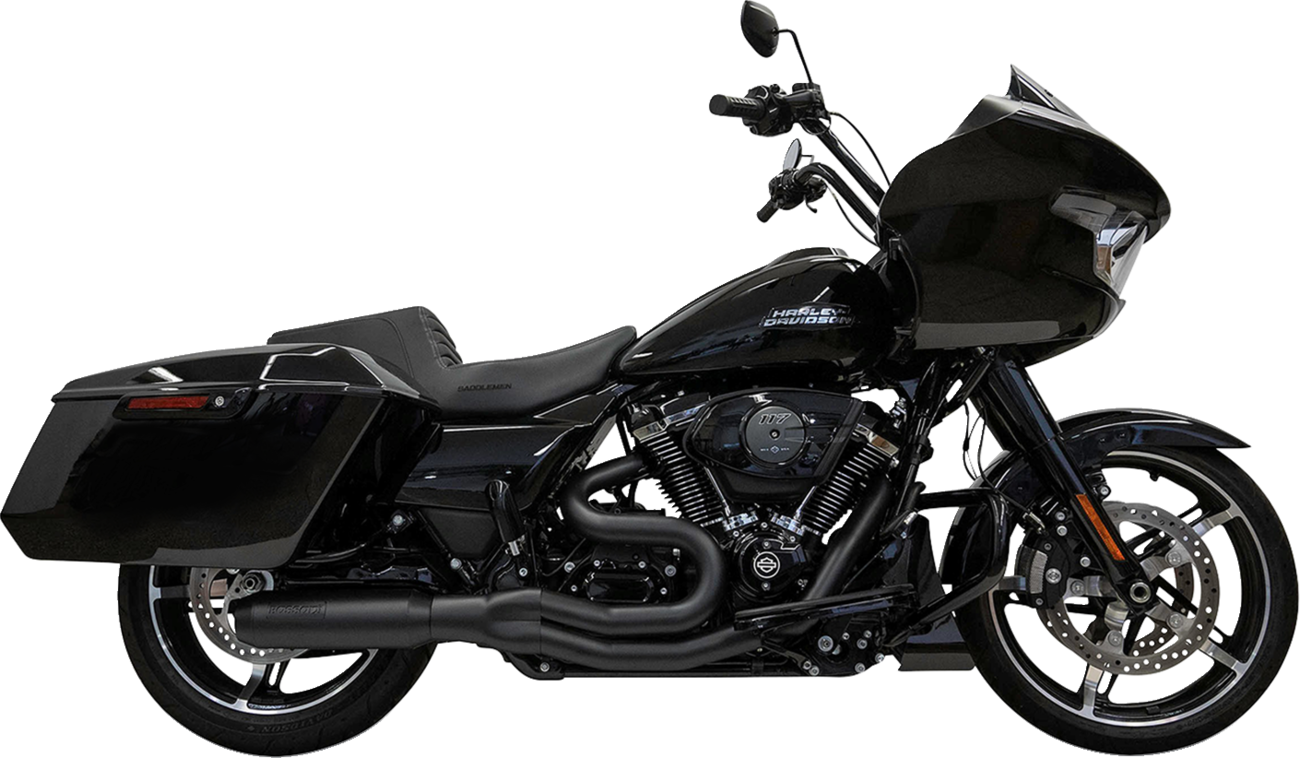 2-into-1 Mid-Length Super Bike Exhaust System - 4" Muffler - M8 Touring