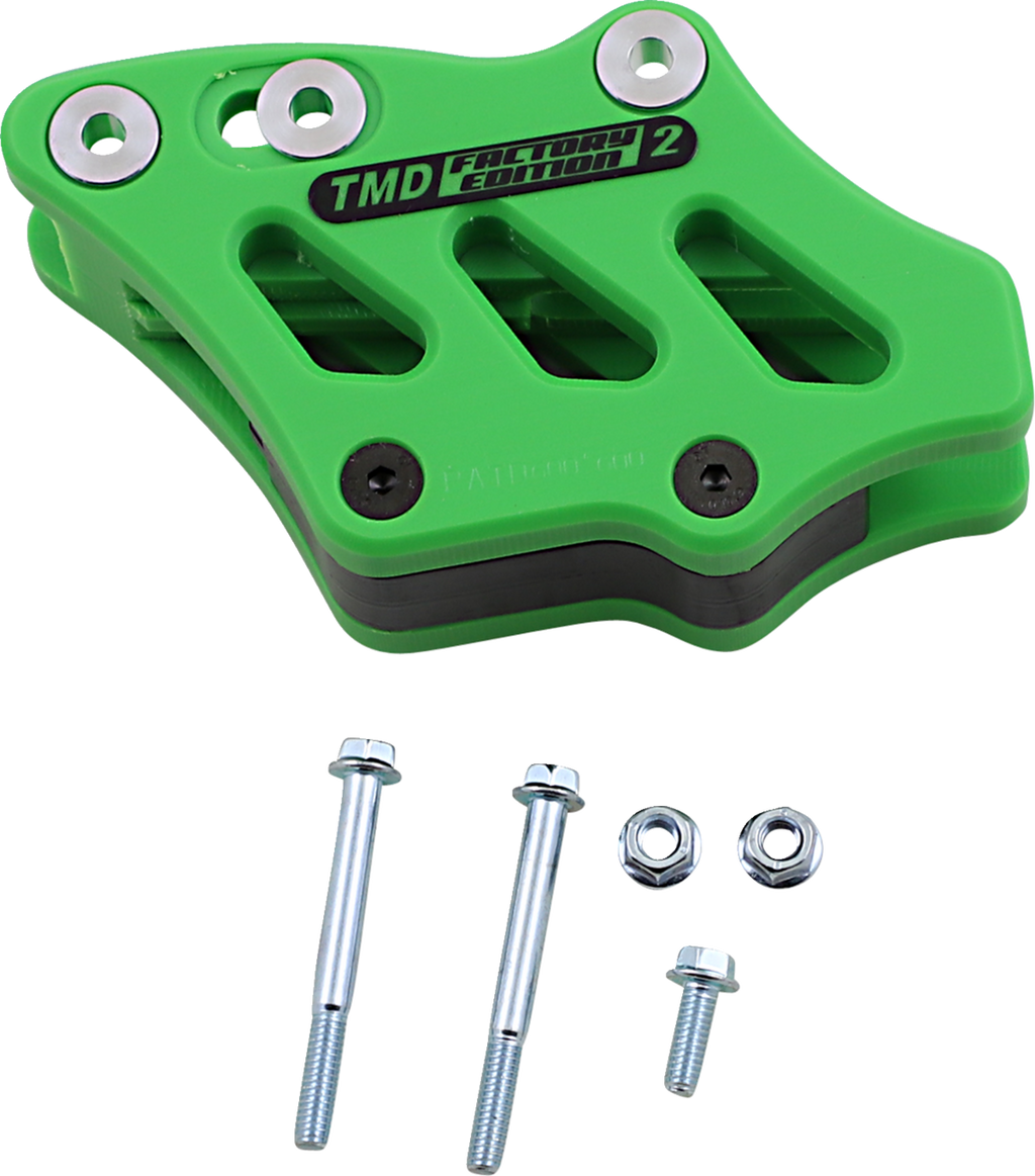 T.M. DESIGNWORKS Chain Guide - Green / Kawasaki 1231-1198