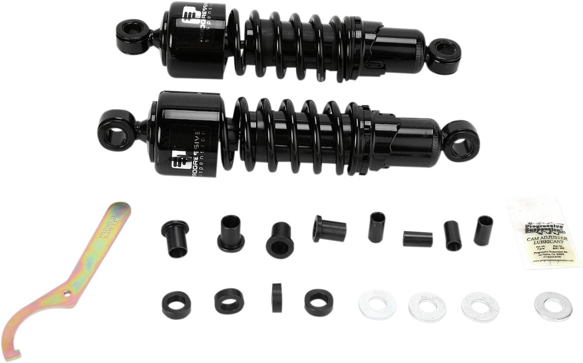 PROGRESSIVE SUSPENSION 412 Series Shocks — Black/Chrome