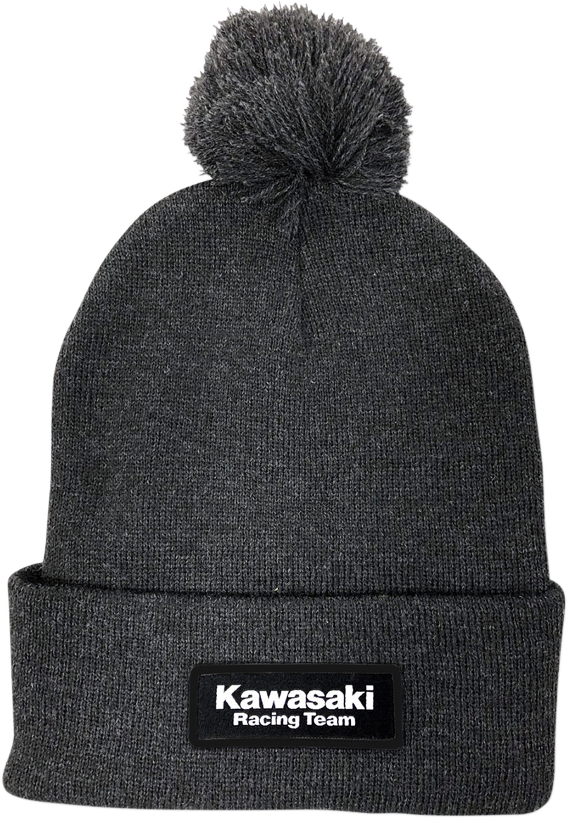 FACTORY EFFEX Beanie — Charcoal, - Kawasaki Pom Beanie / Charcoal 2501-3266