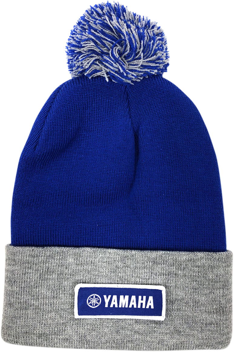 FACTORY EFFEX Beanie — Gray/Royal Blue, - Yamaha Pom Beanie / Royal/Gray 2501-3264
