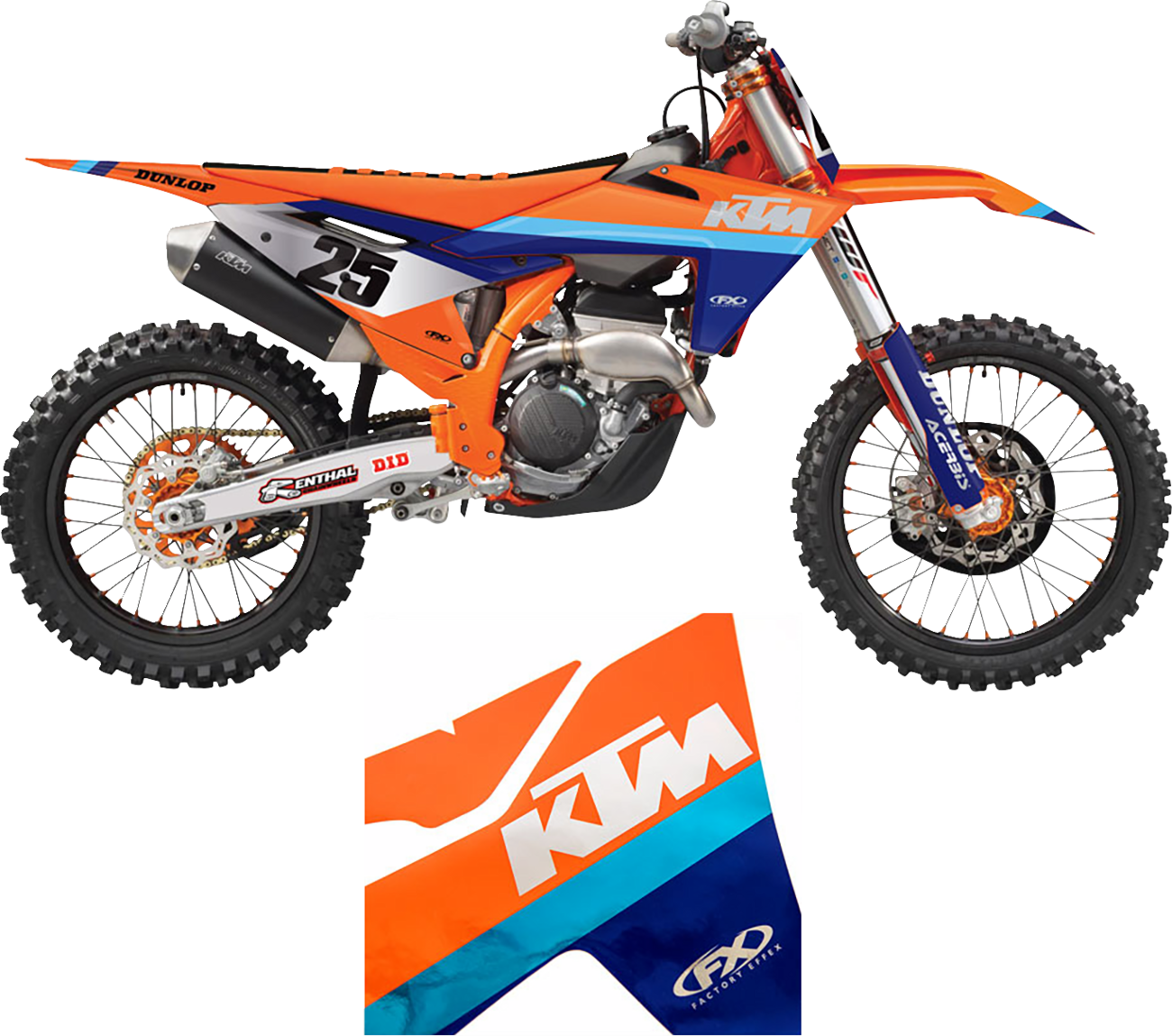 FACTORY EFFEX Candy Chrome Series Trim Graphics - Candy Chrome Series Trim Graphics Kit / KTM 4302-7284