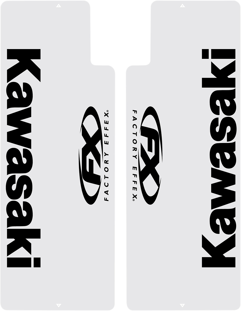 FACTORY EFFEX Fork Shields — Kawasaki - Fork Shield Decal / Upper / Kawasaki / Black FX06-38104