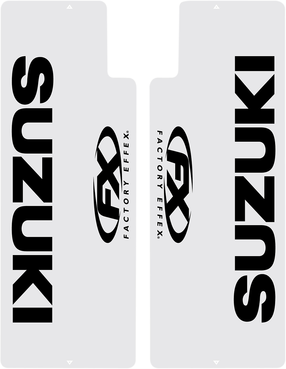 FACTORY EFFEX Fork Shields — Suzuki - Fork Shield Decal / Upper / Suzuki / Black 4320-0380