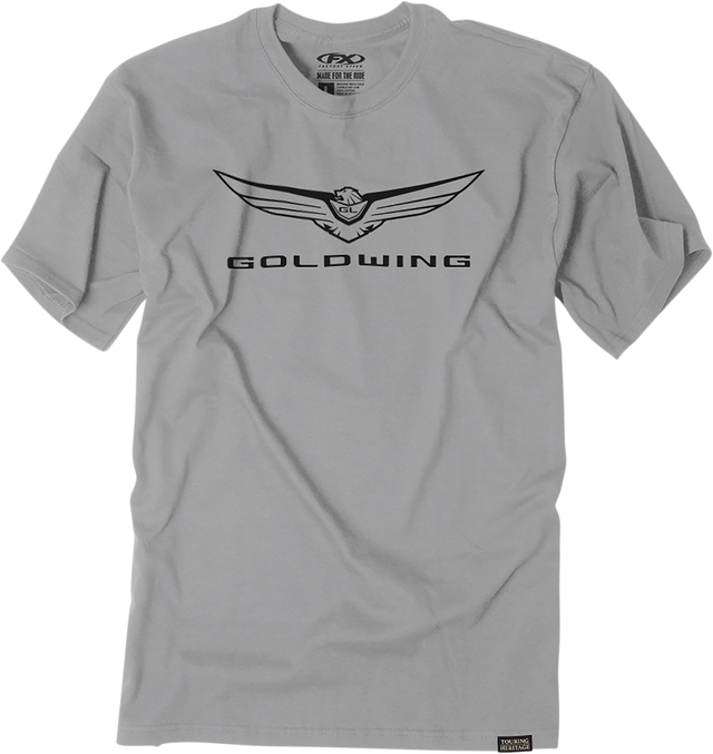 FACTORY EFFEX Goldwing Icon T-Shirt - Gray / Medium 3030-21503