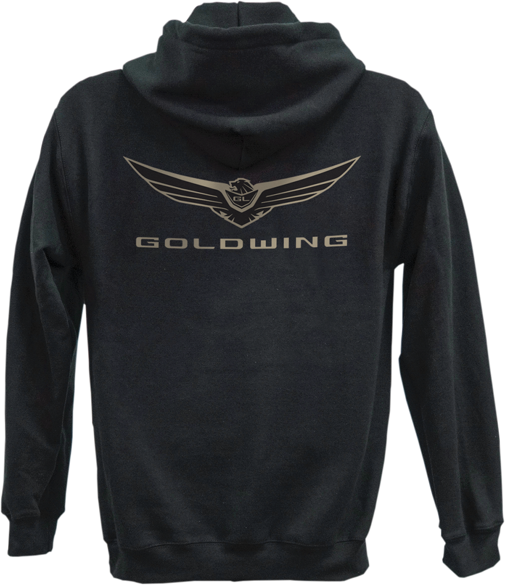 FACTORY EFFEX Goldwing Icon Zip-Up Hoodie - Black / Medium 3050-5931