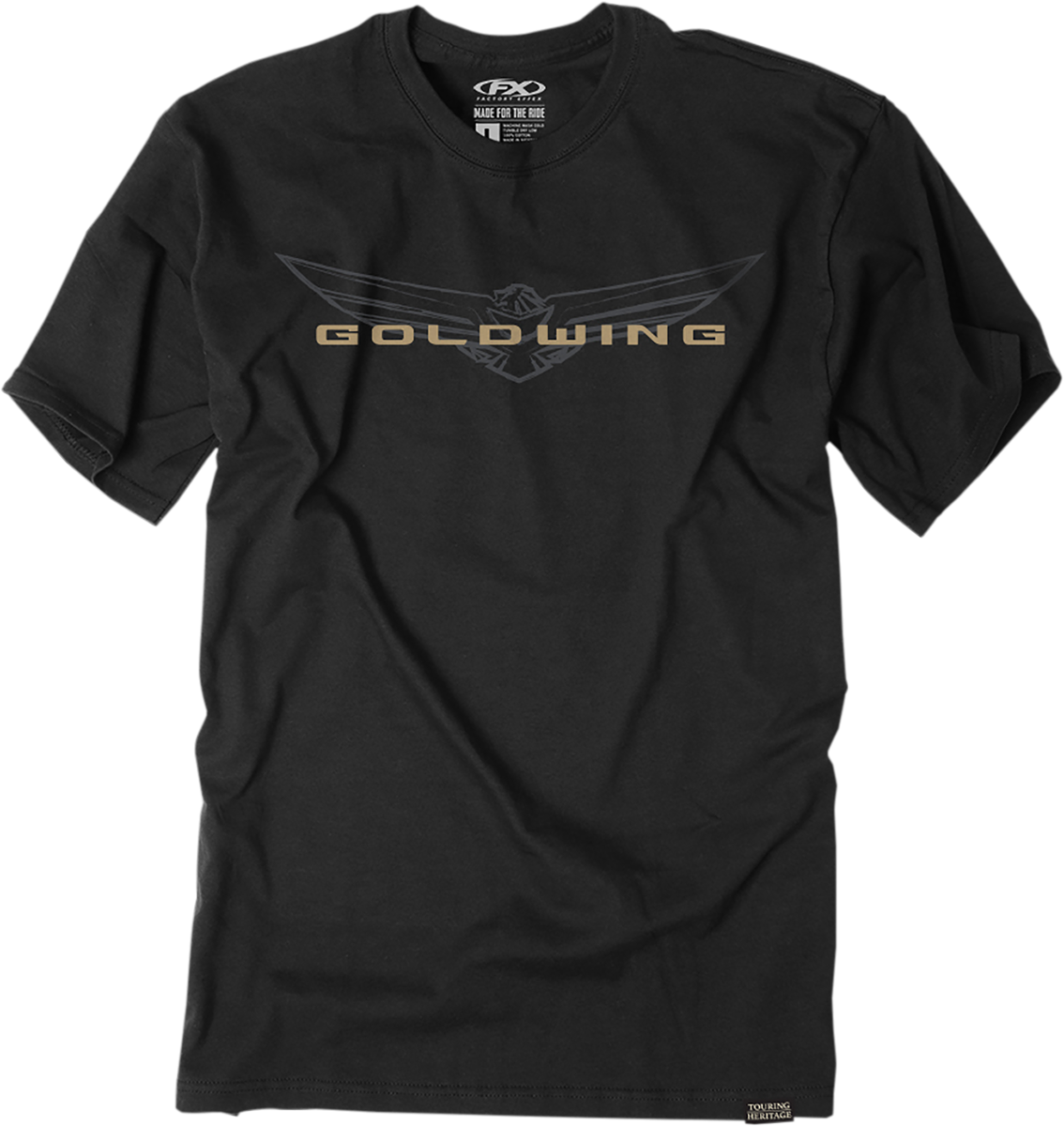 FACTORY EFFEX Goldwing Sketched T-Shirt - Goldwing Sketched T-Shirt- Black / 2XL 3030-21510