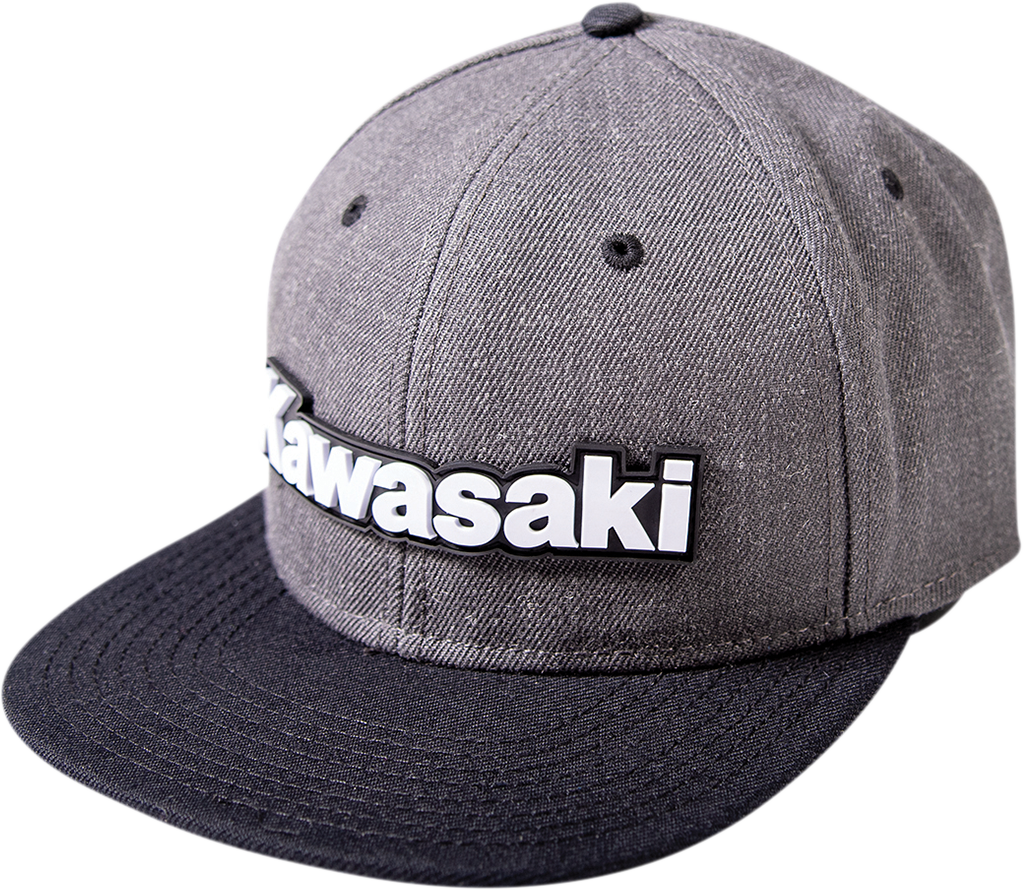 FACTORY EFFEX Kawasaki Bold Snapback Hat - Charcoal/Black 2501-3540
