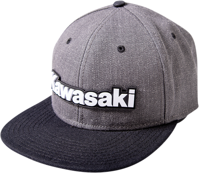 FACTORY EFFEX Kawasaki Bold Snapback Hat - Charcoal/Black 2501-3540