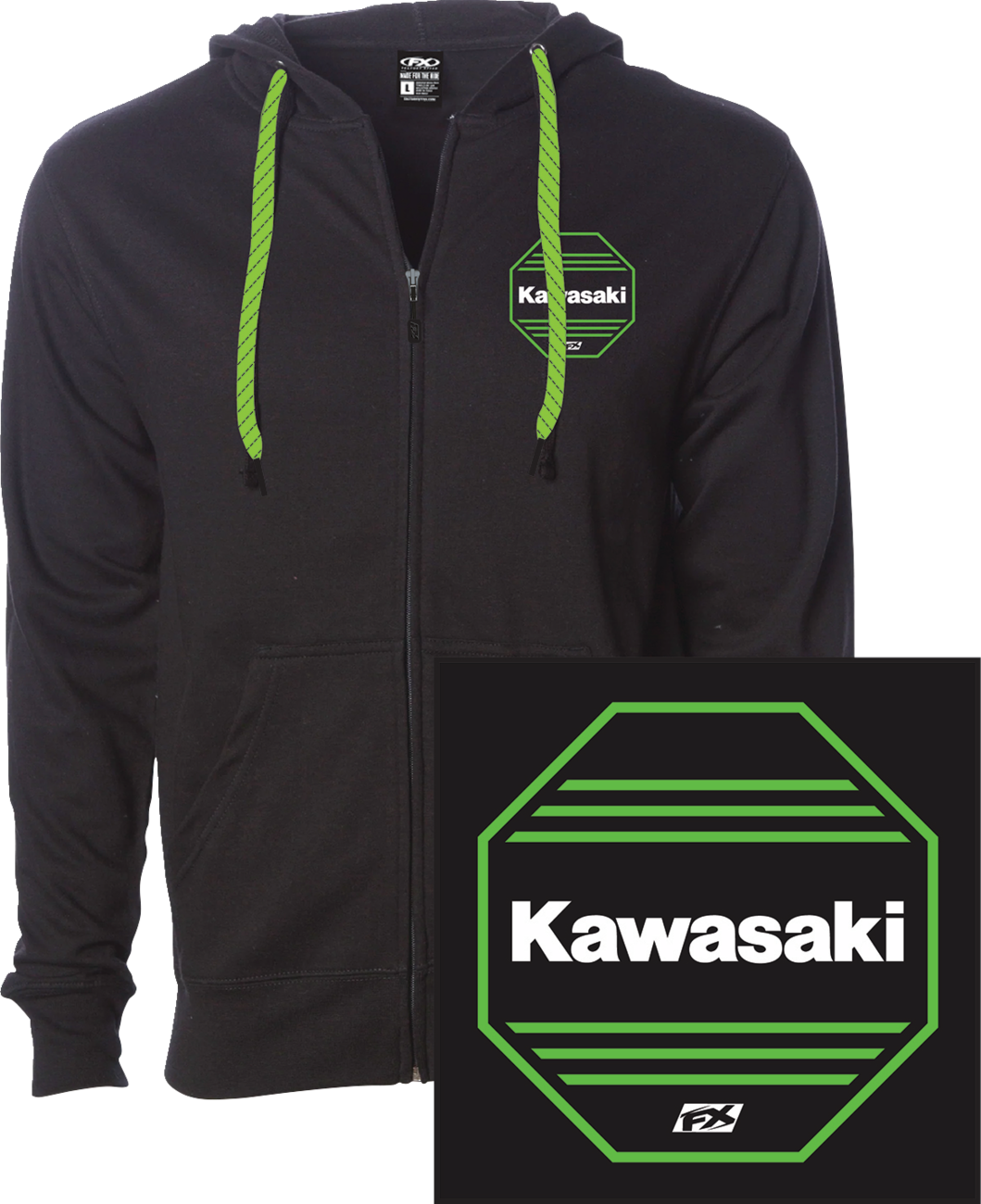 FACTORY EFFEX Kawasaki Octagon Zip-Up Hoodie