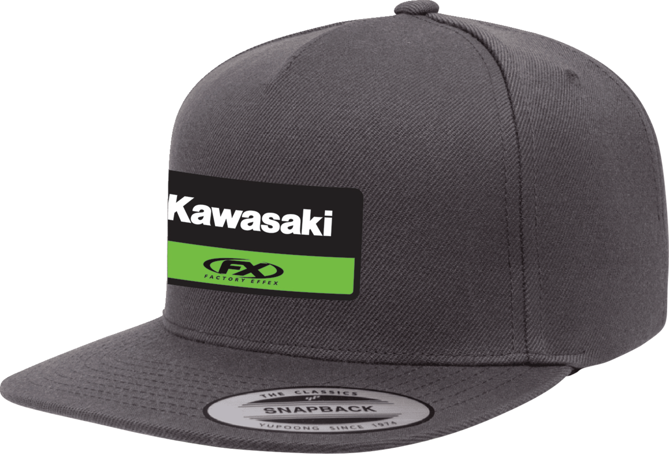 FACTORY EFFEX Kawasaki Victory Snapback hat - Charcoal Gray 2501-4372