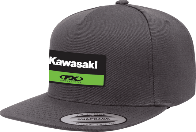 FACTORY EFFEX Kawasaki Victory Snapback hat - Charcoal Gray 2501-4372
