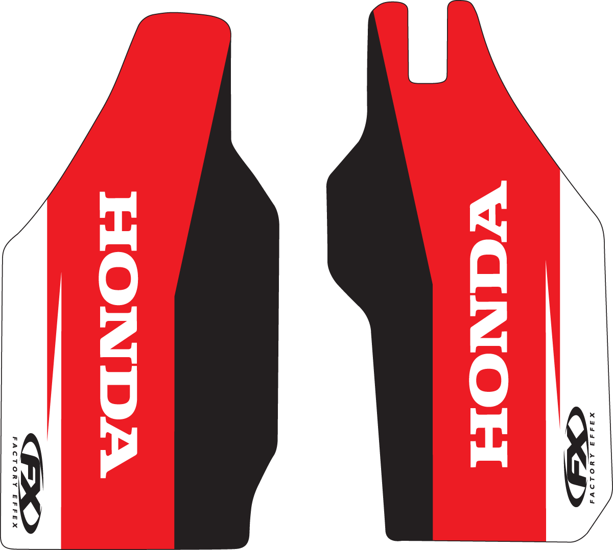 FACTORY EFFEX Lower Fork Guard Graphics - Fork Guard Graphic / Honda 4302-3605
