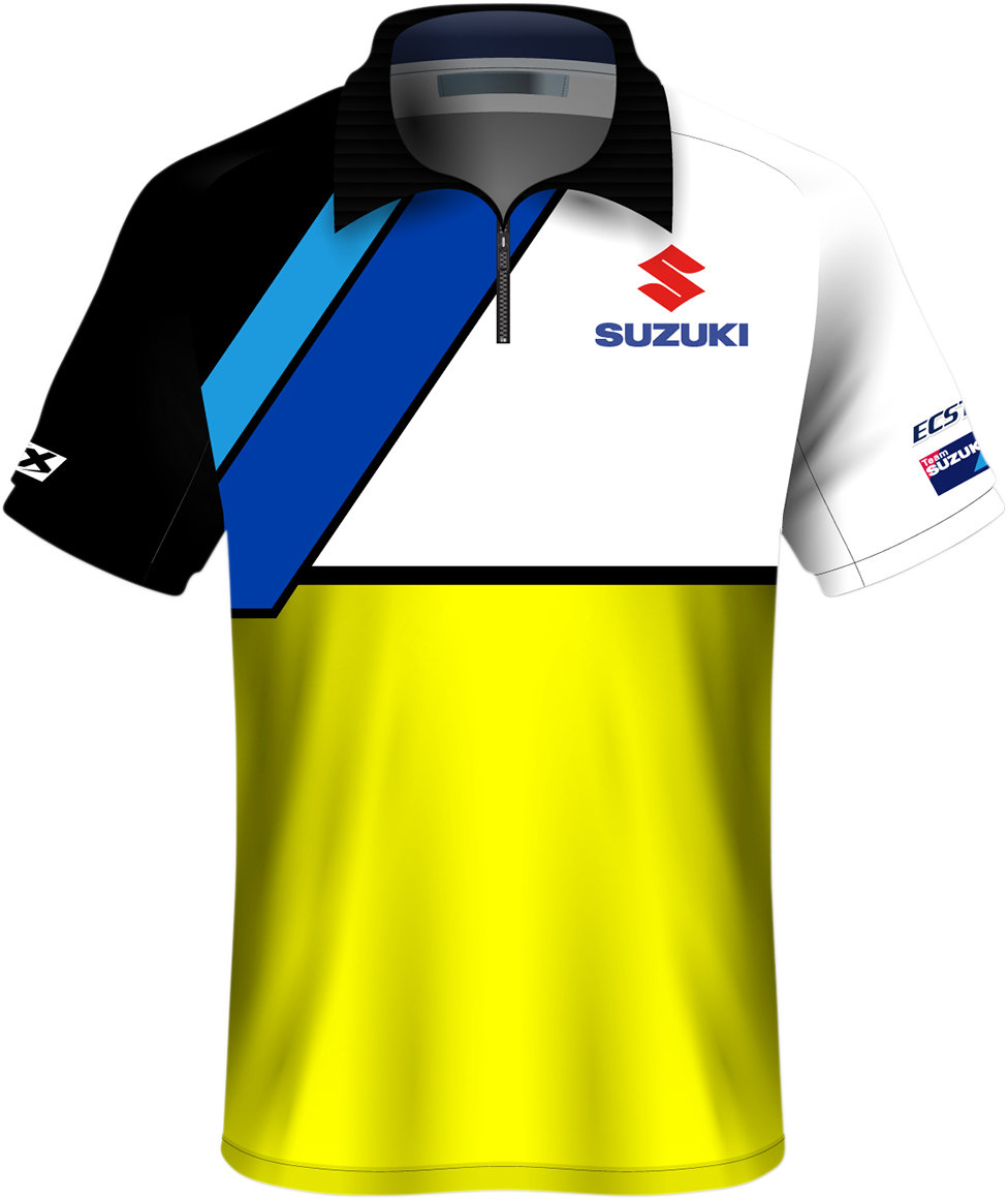 FACTORY EFFEX Suzuki Team Pit Shirt - Yellow/Black/White / Medium 3040-2930