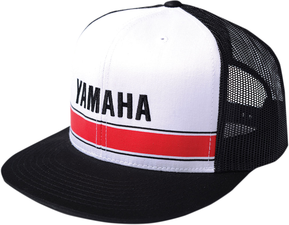 FACTORY EFFEX Yamaha Vintage Snapback Hat - White/Black 2501-2325