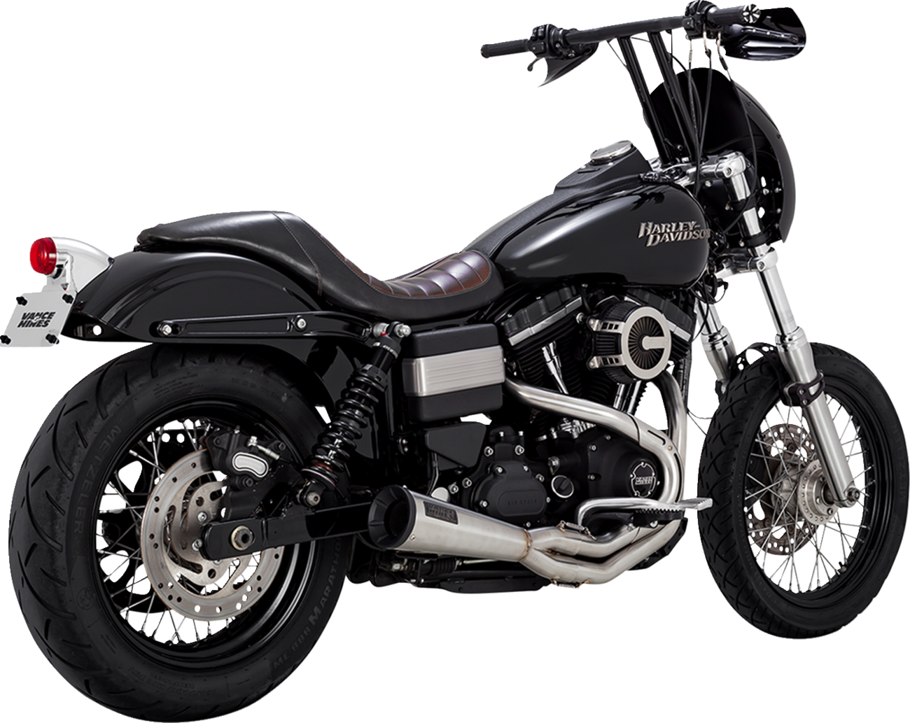 2-into-1 Upsweep Exhaust System - Brushed - Stainless Steel