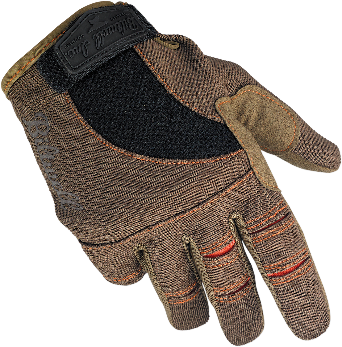 BILTWELL Moto Gloves - Brown/Orange / Medium 3301-2667