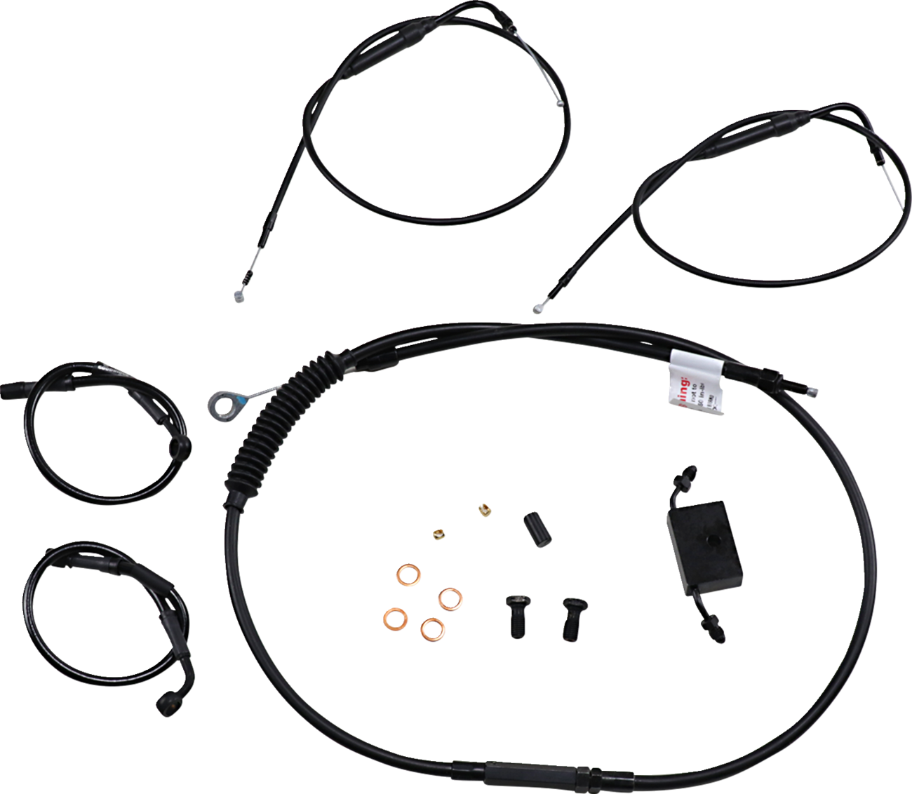 BURLY BRAND Extended Handlebar Cable and Brake Line Kit for Sportsters with ABS - Clubman Handlebars 0662-0586