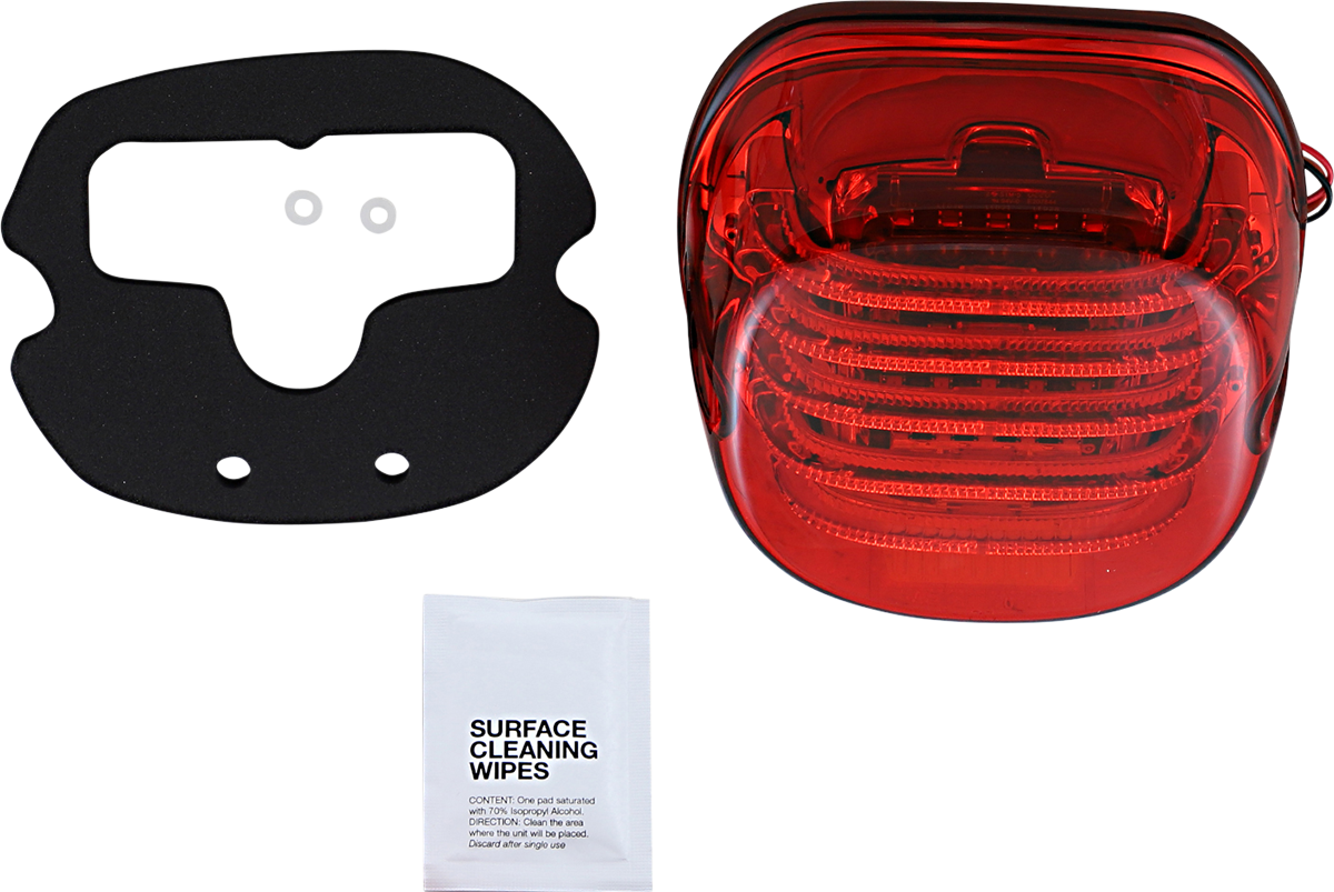 CUSTOM DYNAMICS Taillight - with Bottom License Plate Illumination Window / Red 2010-1410
