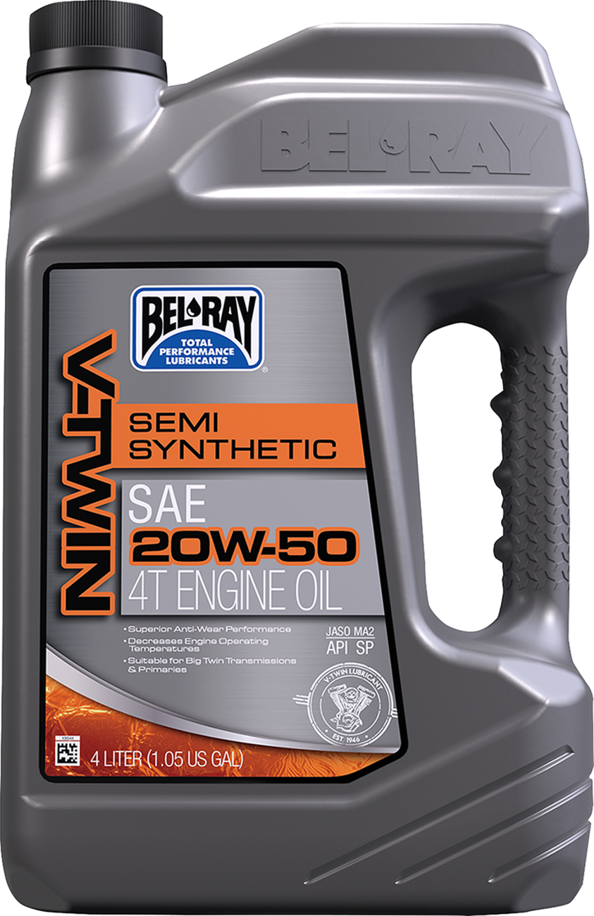 BEL-RAY V-Twin Semi-Synthetic Oil - 20W-50 / 4L 3601-0252