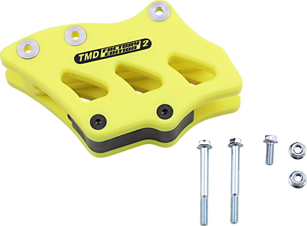 T.M. DESIGNWORKS Chain Guide - Yellow / Suzuki/Yamaha 1231-1206