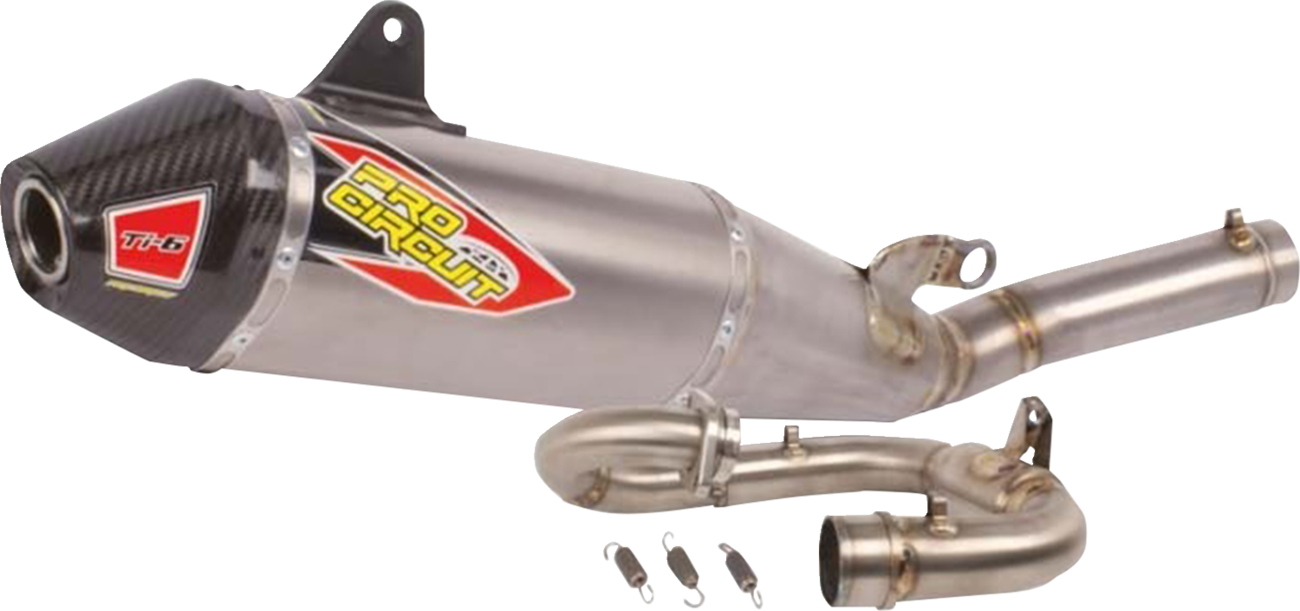 PRO CIRCUIT Ti-6 Pro Titanium Exhaust System - Titanium/Carbon Fiber / YZ250F 1820-2175