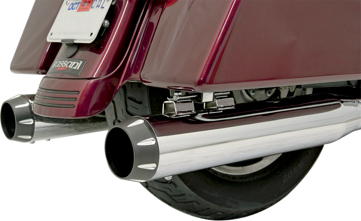 BASSANI XHAUST Optional B1-Syle Quick-Change End Cap — Fluted/Straight-Cut