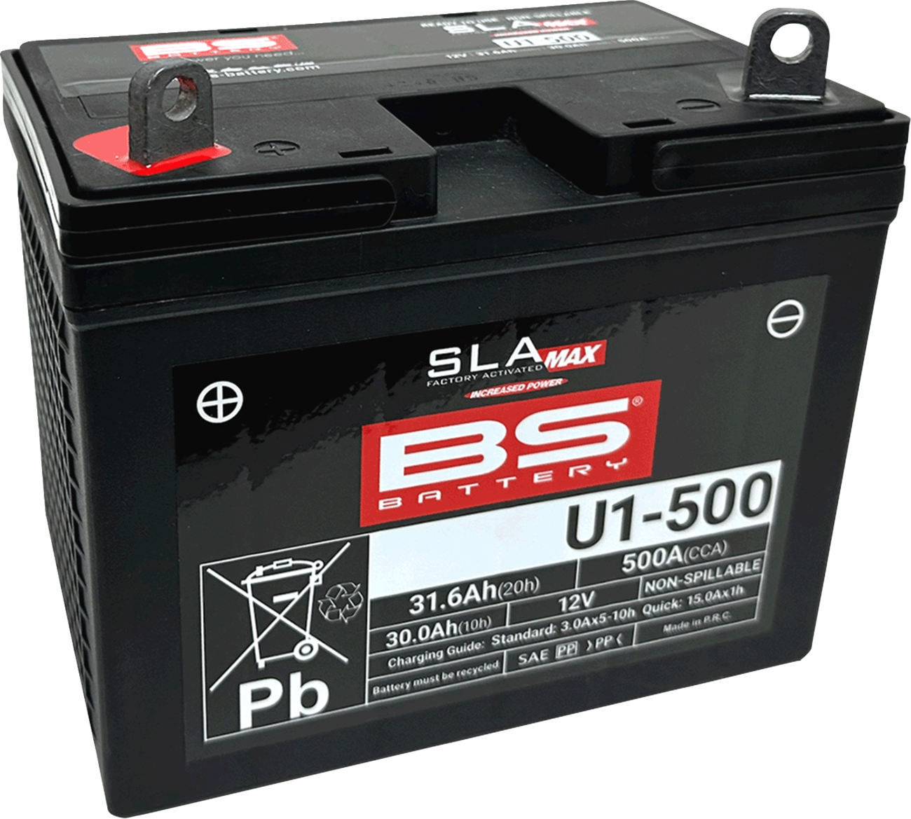 BS BATTERY SLA MAX Factory- Activated AGM Maintenance-Free Battery