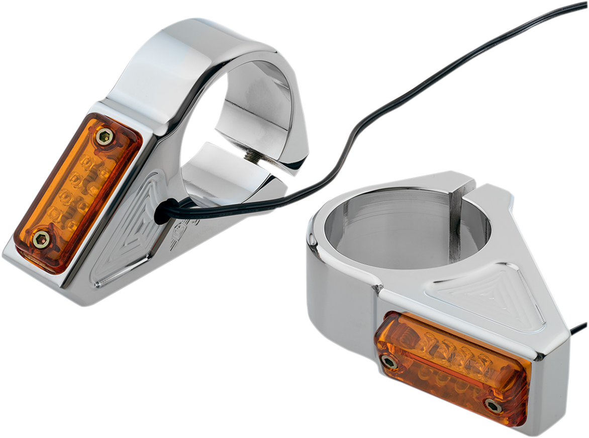 JOKER MACHINE Rectangle LED Fork Mount Turn Signals