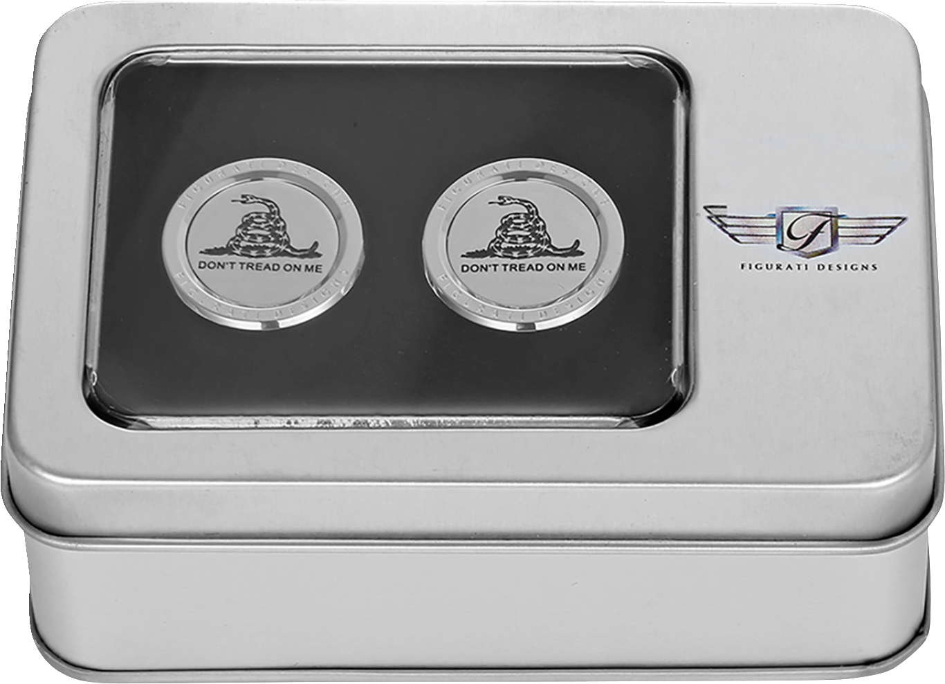 FIGURATI DESIGNS Docking Covers - Don't Tread On Me / Short / Silver 3550-0333
