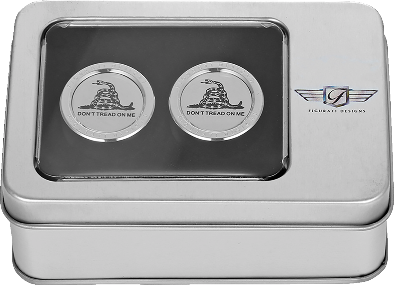 FIGURATI DESIGNS Docking Covers - Don't Tread On Me / Silver 3550-0357