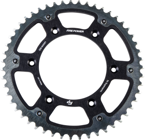 FIRE POWER Hybrid Rear Sprocket - FPH-8000-51-BLK