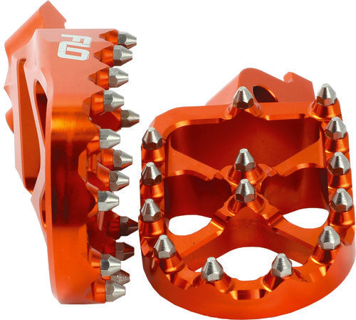 FLO MOTORSPORTS Pro Series Footpegs - FPEG-795ORG