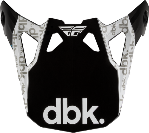 FLY RACING FORMULA CP DBK VISOR BLACK/WHITE/GREY XL-2X - 73-0064VX