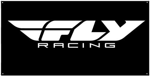 FLY RACING Logo Banner - NEW F-RACE BLACK 3X6