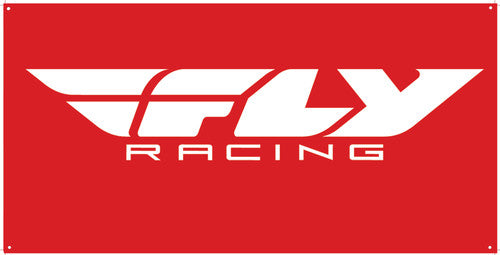 FLY RACING Logo Banner - NEW F-RACE RED 3X6