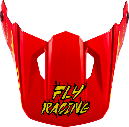 FLY RACING YTH KINETIC SURGE HELMET VISOR BLACK/RED/YELLOW YS-YL - 73-8726VY