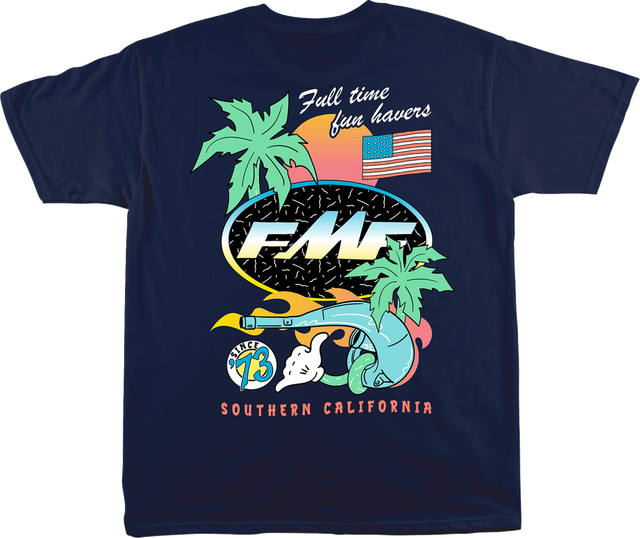 FMF Day-Glo T-Shirt - Navy / Large 3030-25236