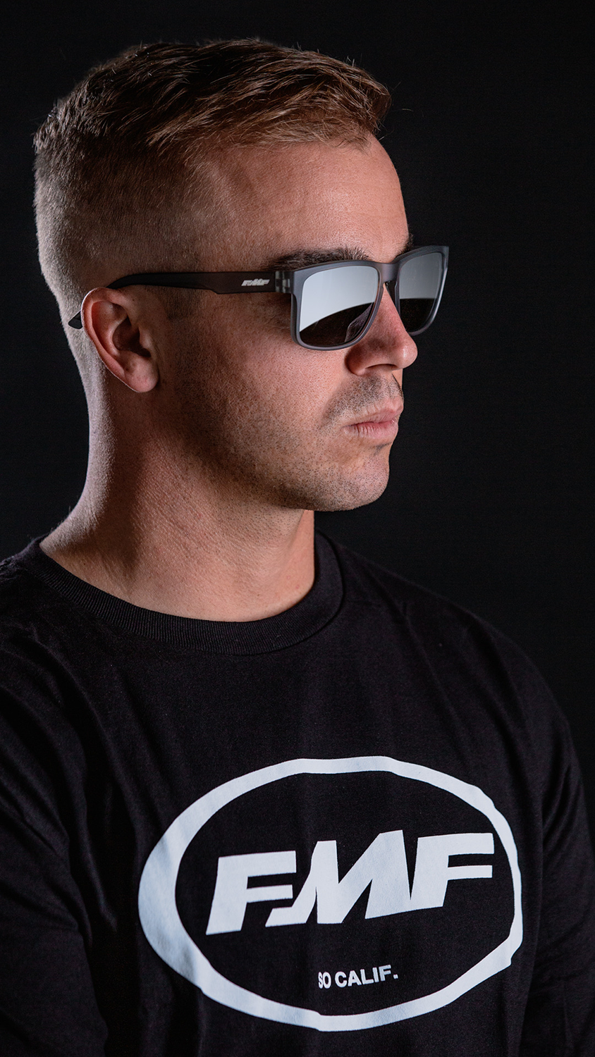 FMF Gears Sunglasses - Matte Crystal Smoke / Gray Polarized Lens 2610-1342