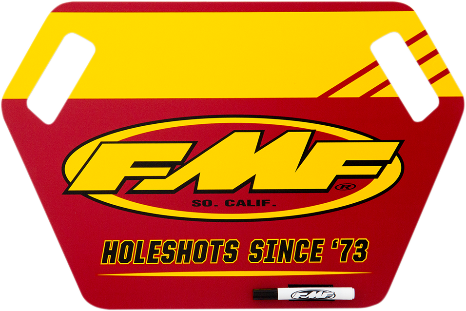 FMF Pit Board - Yellow/Red 9501-0134
