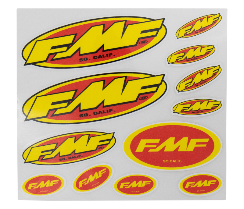 FMF Racing 5In Jersey Sticker (Yel/Red) (50 Pack) - 012498